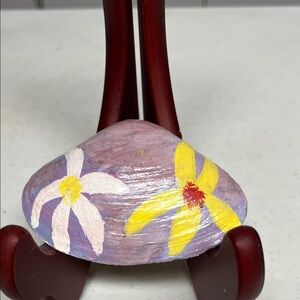 Hand-Painted Floral Decorative Shell
